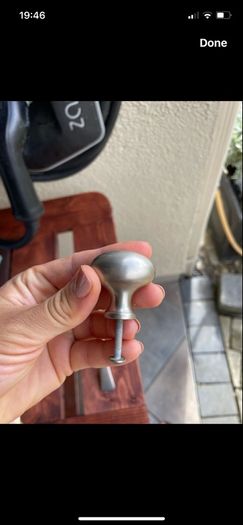 Matt nickel grey knobs and handles for cupboards or doors