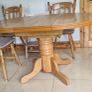 Round Wooden Extendable Table and chairs Image 2