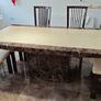 Marble Dining Table & Chairs Set Image 2