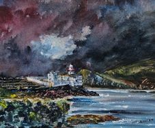 Valencia lighthouse watercolour