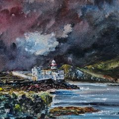 Valencia lighthouse watercolour