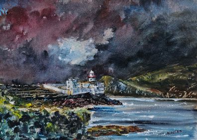 Valencia lighthouse watercolour