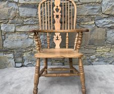Victorian Elm and Ash Windsor Armchair.