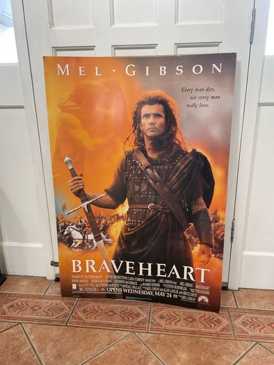 Braveheart Original 1995 Large Movie Display Poster