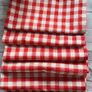 Napkins. Checkered napkins. Little hearts on gingham background. Set of 4,6,8 Image 2