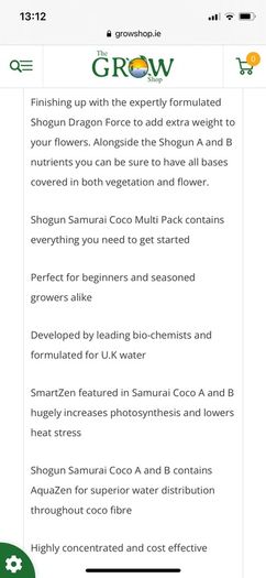 Shogun Coco, Multipack Samurai fertilisers BN