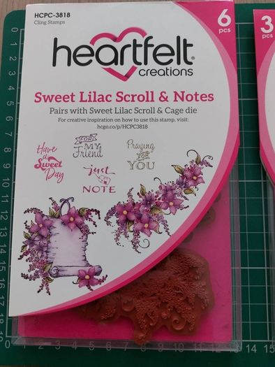 Heartfelt- die and stamp set- Sweet Lilac