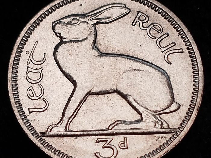 Ireland - 1968 - 3 Pence - Hare - UNC - KM.12a - [2602]