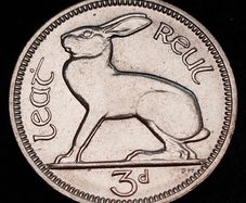 Ireland - 1968 - 3 Pence - Hare - UNC - KM.12a - [2602]