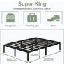 Super King Bed Frame 6ft with Rounded Corner Legs Image 9