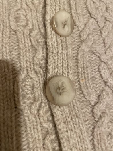 Aran craft merino wool cardigan