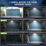 Solar Lights Outdoor, Super Bright 126LED Solar Security Lights PIR Motion Sensor with 3 Lighting Modes, 270 Lighting Angle, Wireless IP65 Waterproof Wall Lights for Outside (6 Pack) Image 6