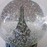 Vintage Musicial Snow Globe Eiffel Tower with Music  Love Story Image 9