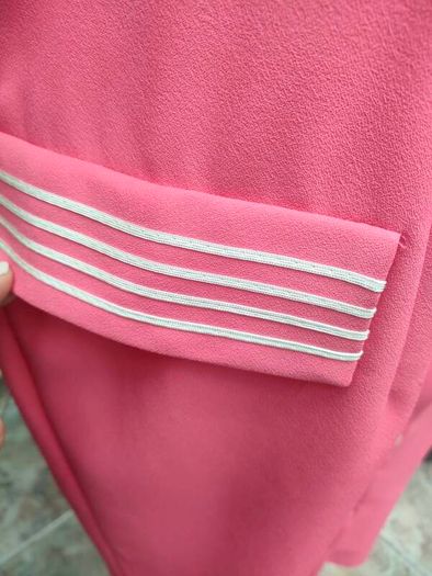 vintage 90s Coral button up Pencil Dress UK 12 14