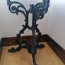 Wooden Table with Cast Iron Base Image 5