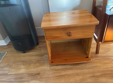 Solid pine bedside locker