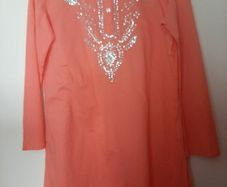 New 100% cotton top with beads