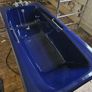 Vintage cast iron blue bath Image 8
