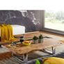 Solid Wood Live Edge Coffee Table  Rustic Modern Living Room Table Image 2
