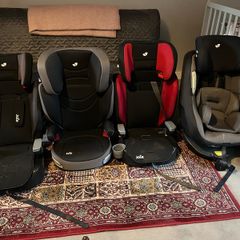 Selection of Joie 360 swivel and high back booster car seats
