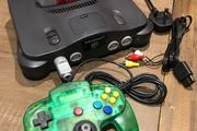 RETRO Heaven - N64 - Nintendo 64 Console plus Transparent Green Controller and Game (Mission: Impossible)