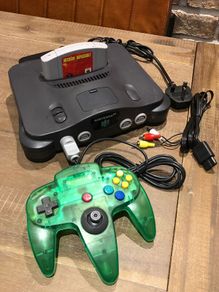 RETRO Heaven - N64 - Nintendo 64 Console plus Transparent Green Controller and Game (Mission: Impossible)