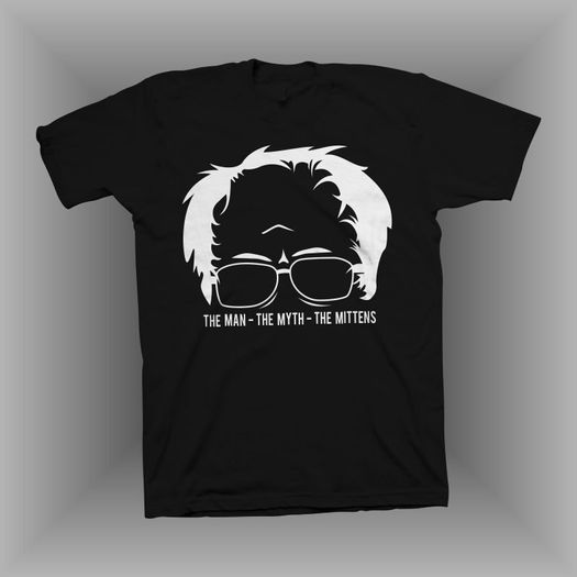 Bernie sanders t-shirt the man the myth the mittens bernie sanders t-shirt