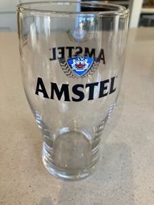 Amstel pint glass