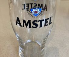 Amstel pint glass