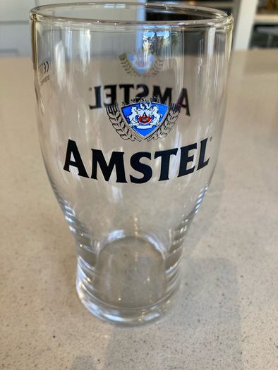 Amstel pint glass