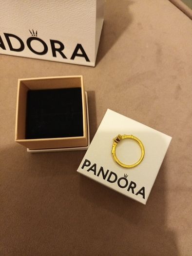 pandora ring gold 925 ring with gem detail