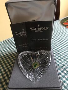 Vintage Waterford Crystal Heart Ring Dish