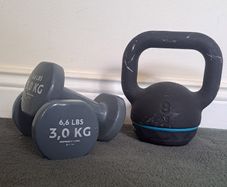 Gym Weights - 3kg Dumbbells (Pair) & 8kg Kettlebell