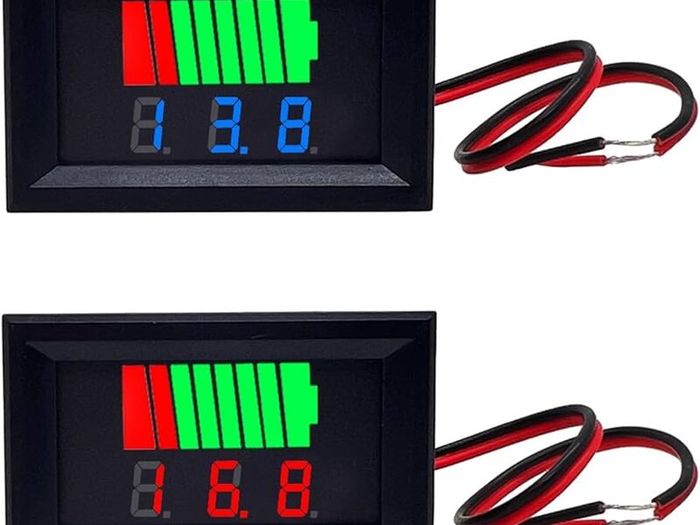 12V 24V 36V 48V 60V Car Battery Charge Level Indicator Lithium Battery Capacity Meter Tester Display LED Tester Voltmeter