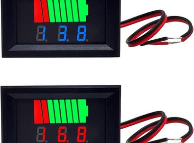 12V 24V 36V 48V 60V Car Battery Charge Level Indicator Lithium Battery Capacity Meter Tester Display LED Tester Voltmeter