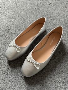 Pennys silver minimalist ballet flats