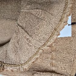 BNWT Bershka Asymmetric Pleated Denim Mini Skirt Tan  Brown