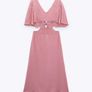 Zara Cut Out Detail Midi Dress Image 3