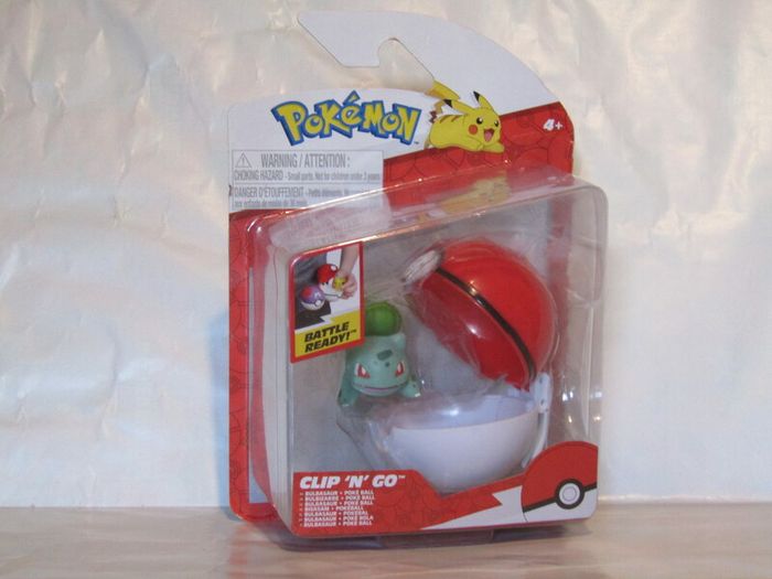 Pokemon Clip 'N' Go Bulbasaur And Poke Ball Battle Figure Brand New Sealed