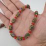 Antique Venetian Style Gabri Eyes & Venetian WhiteHeart Glass Beads Necklace Image 5