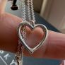 Stunning solid 18k White Gold & Diamond Heart Necklace (Jewelco London) Image 9