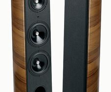 Hi End Audiophile Quality  Sonus Faber Grand Piano Domus Speakers - Gorgeous Hand Made in Italy  Stunning Real leather and piano Teak