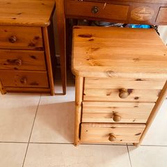 2 solid pine lockers with metal runners