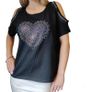 Tops Women Coldshoulder heart Image 5