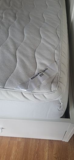 IKEA BRIMNES Standard Double Bed Frame + Storage Headboard + Sultan Mattress