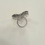 Smoky quartz & topaz silver Butterfly ring Image 3