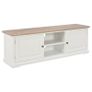 TV Cabinet White 110x30x40cm Engineered Wood Image 2
