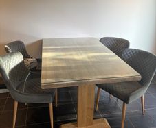 Solid wood  dining table 4 chairs