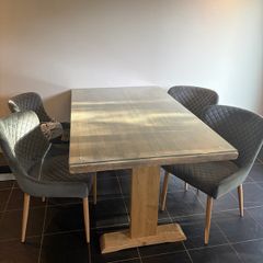 Solid wood  dining table 4 chairs