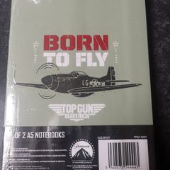 Two pack of top gun hard back A5 copies